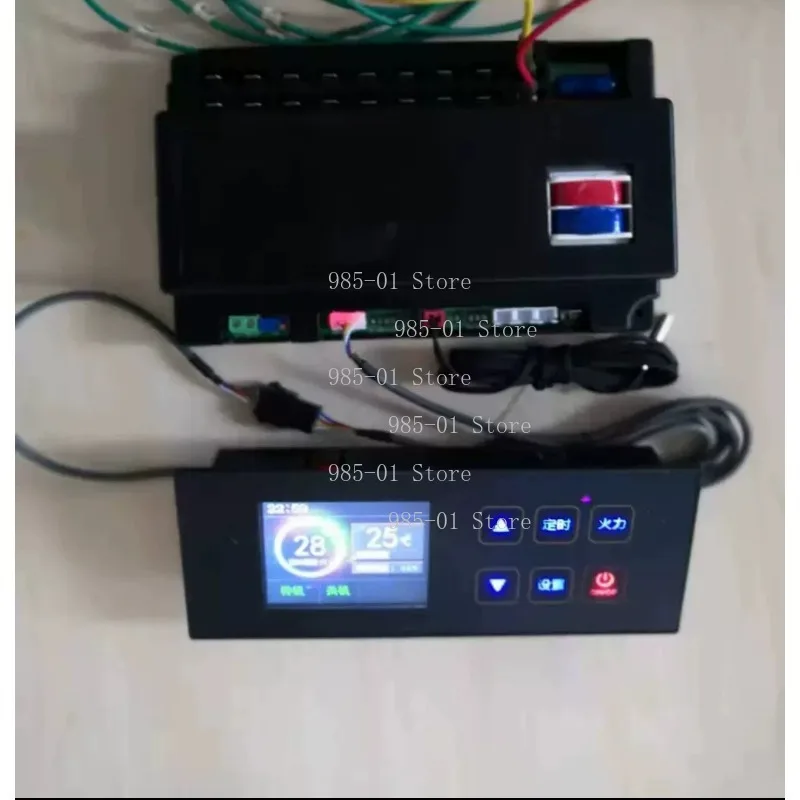 

Контроллер для печи на пеллетах IoT, термостат для нагрева воды горячим воздухом, для управления температурой каминов Blue Carbon
