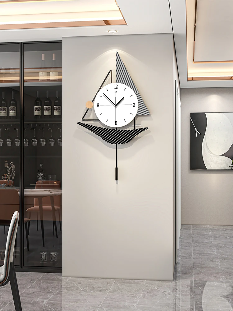 

Creative decoration clock wall clock living room modern simplicity 2025 new home dining table fashion Internet celebrity clock w
