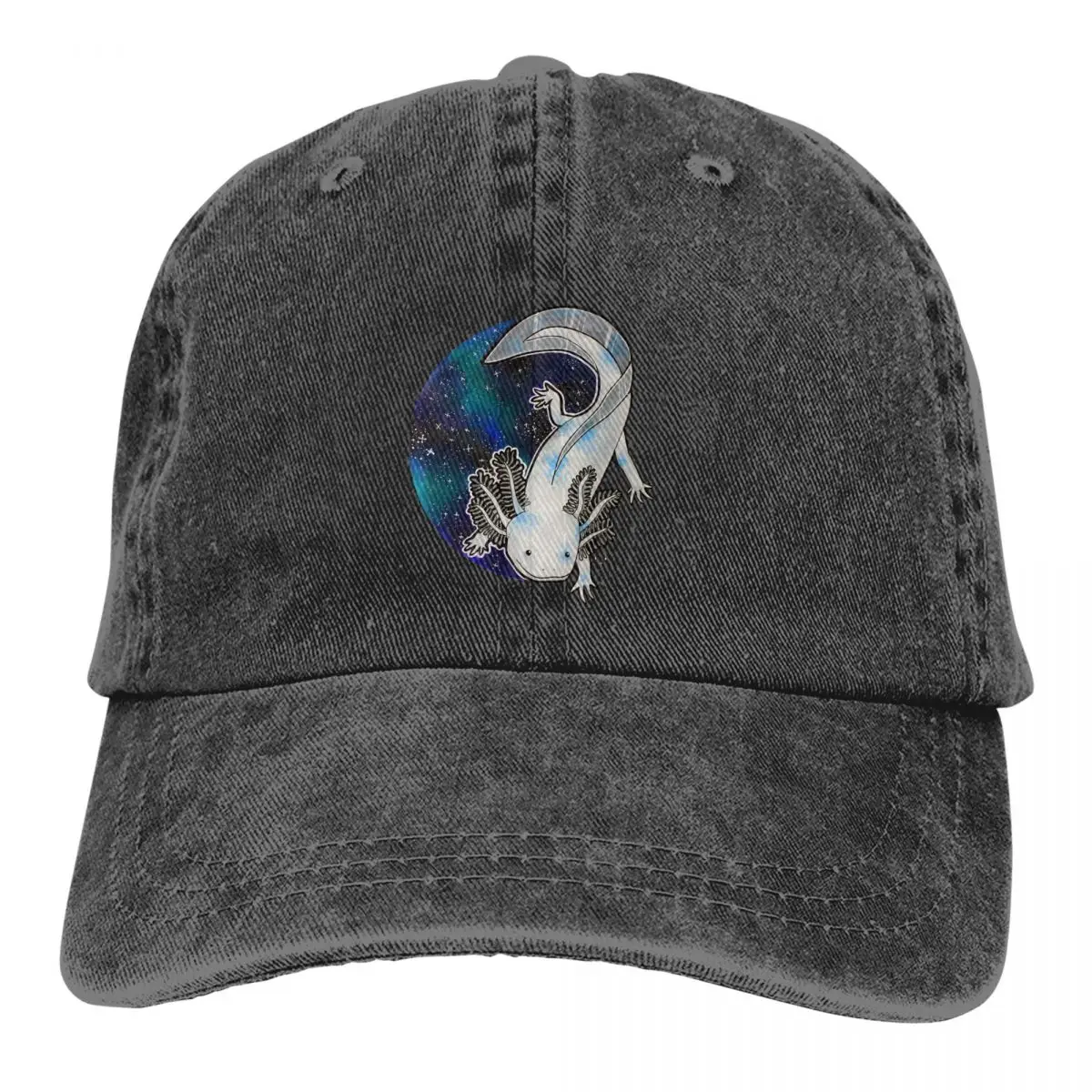 Pure Color Cowboy Hats Galaxy Artwork Women's Hat Sun Visor Baseball Caps Axolotl Lover Peaked Trucker Dad Hat