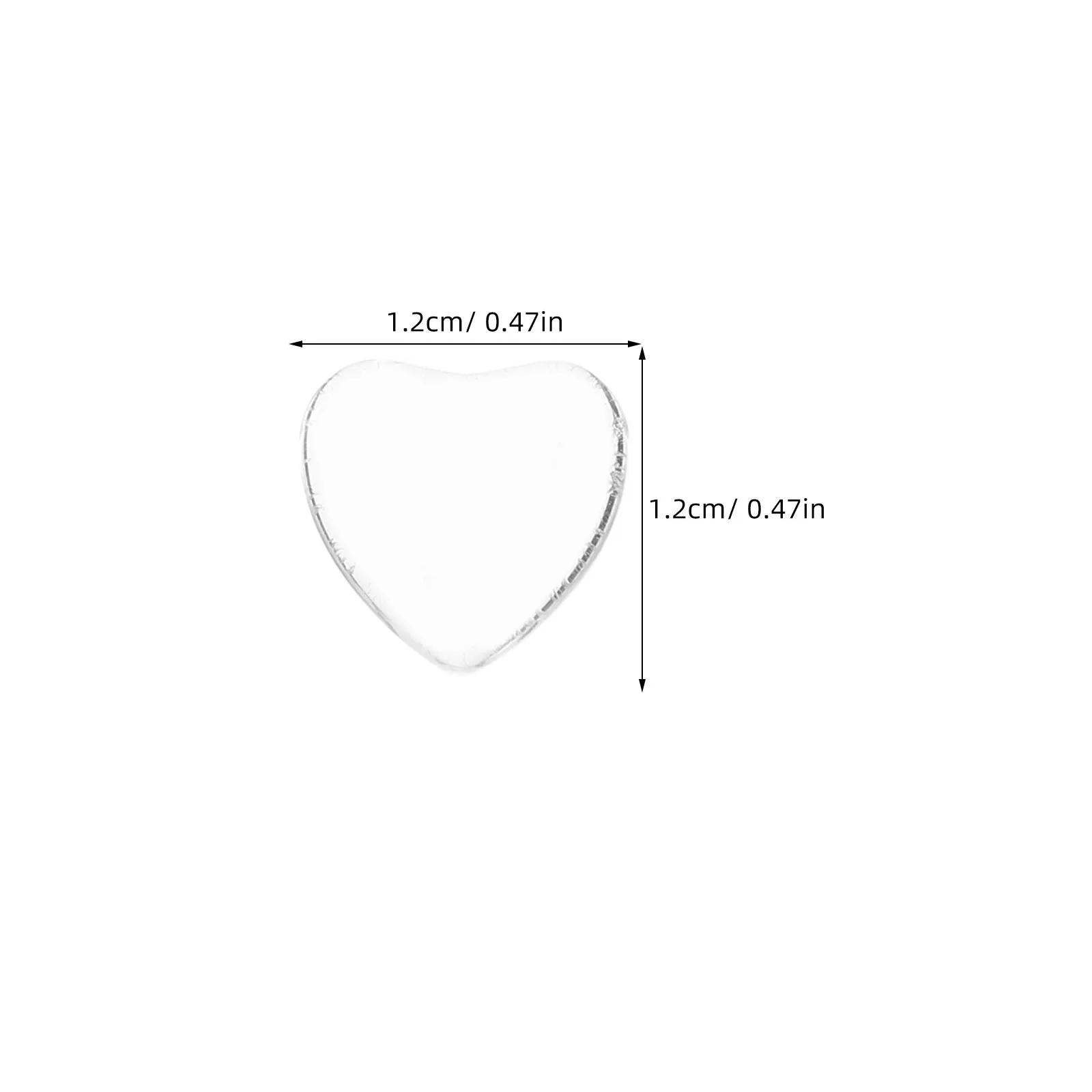 100Pcs 25Mm Heart Glass Cabochons Transparent Dome DIY Jewelry Making Supplies Blank Pendant Cabochon for Necklaces Earrings