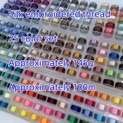 25 Color 120D Double Strand Embroidery Thread 100% Polyester Silk Embroidery Thread DIY Embroidery Thread Embroidery Thread