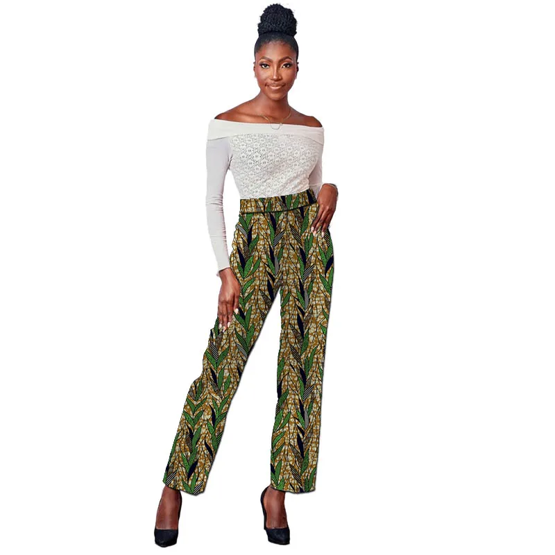 

Trendy Print Women's Straight Pants Women Traditional Garment Customized African Cultural Clothing Female Ankara Outfit
