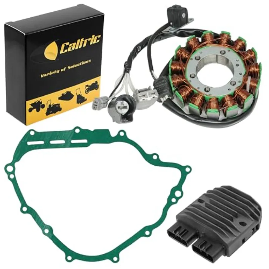 

Stator and Regulator Rectifier with Gasket for OffRoad ATV Motorcycle Engine Repair and Maintenance Compatible with Yamaha Rhin