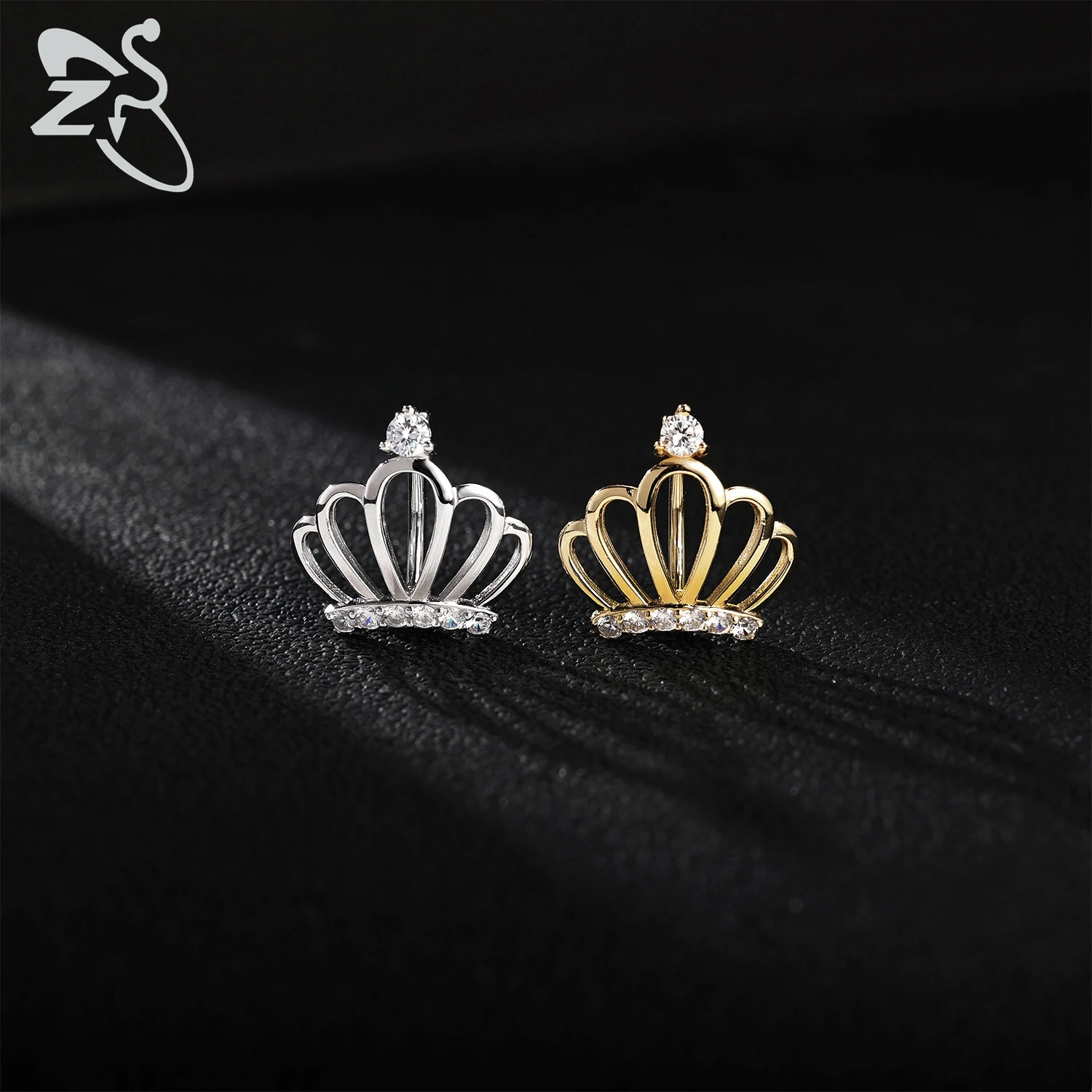 ZS-925 Sterling Silver Umbigo Piercing Anéis Para Mulheres, Cor Dourada, Reverse, Curvo, Umbigo, Crown Clicker, 14G, 1Pc