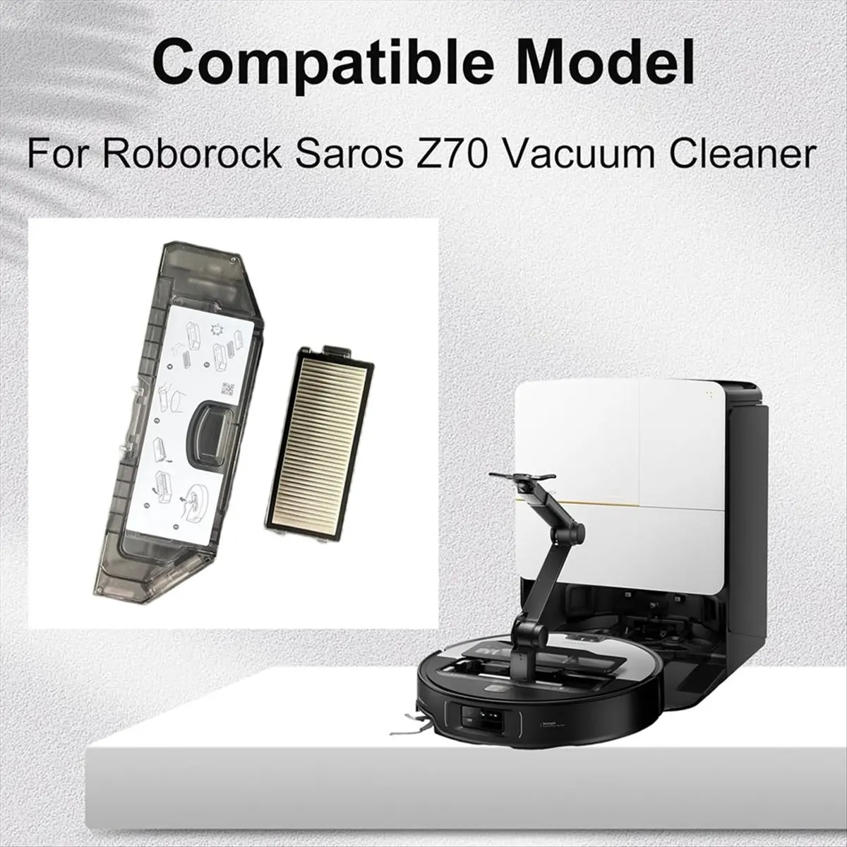 Dust Box with Filters for Saros Z70 / G30 Space Robot Vacuum Cleaner Accessories Replacement Dustbin [mriae Parts]