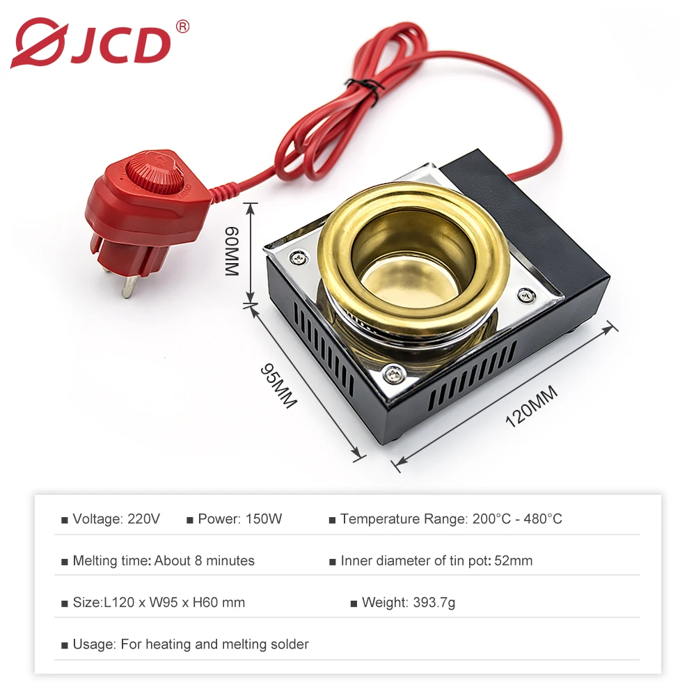 JCD-750W Estação De Solda 8898, 2 em 1 Ferro De Solda De Ar Quente com Pote De Lata De Titânio Puro, Display Digital LCD, Ferramenta De Reparo De