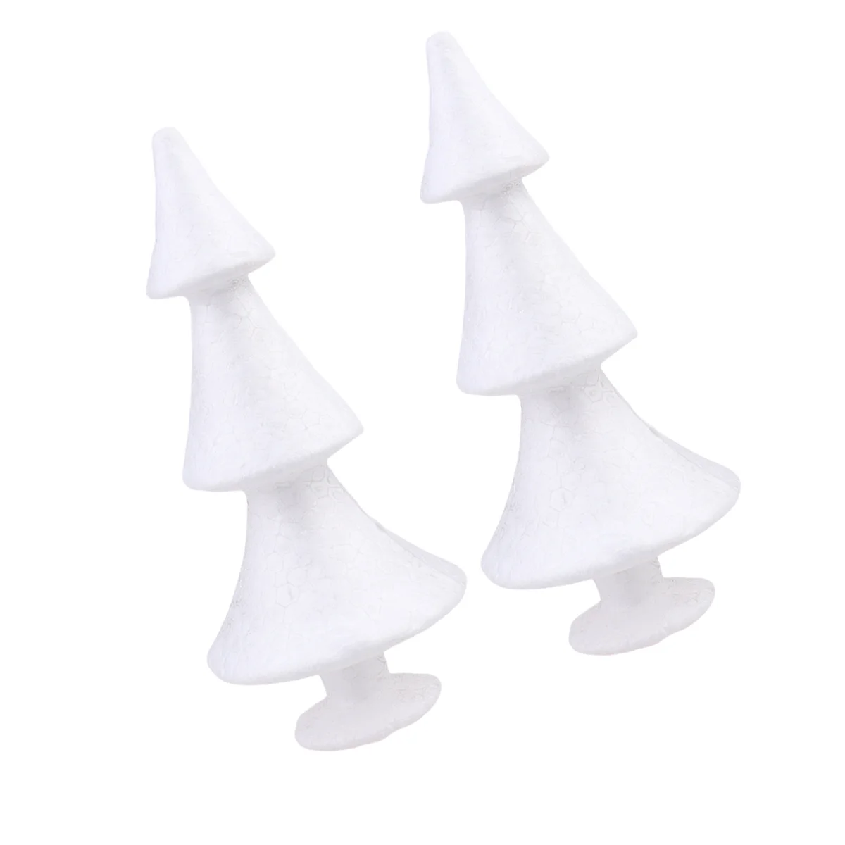 

2Pcs Simulation Foam Christmas Tree DIY Craft Project Easy Painting White Ornament Kids Activities Church Preschool Party Decor