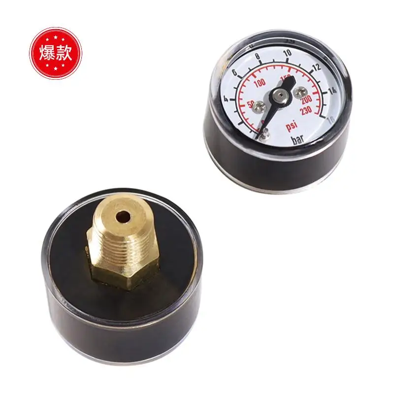 

3X Scuba Diving PCP Air Mini Micro-Pressure Gauge Manometer Manometer 16Bar,1/8 NPT Thread