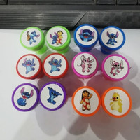 10/12pcs Stitch Anime Stampers kids Birthday Party Supplies Classroom Rewards Prizes Lilo&Stitch figure Birthday Party Gift