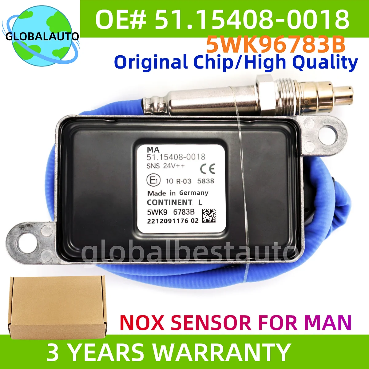

51.15408-0018 5WK96783B 51154080018 5WK96783A NOX SENSOR Nitrogen Oxide SENSOR High Quality Chip For Man Euro6 Trucks