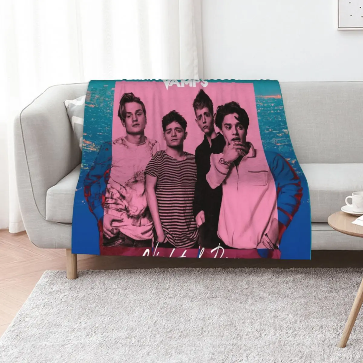 Night & Day Throw Blanket Tourist Fashion Sofas Cute Stuffeds Single Flannel Fabric Blankets