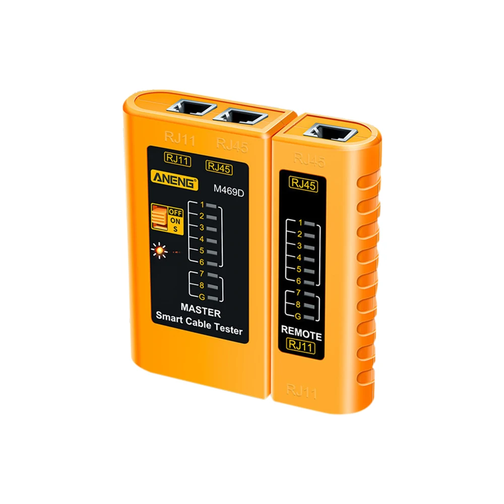 

RJ45 RJ11 RJ12 CAT5 UTP LAN Кабельный тестер Инструмент для ремонта сети M469D RJ45 Тестер локальной сети Тестер сетевого кабеля