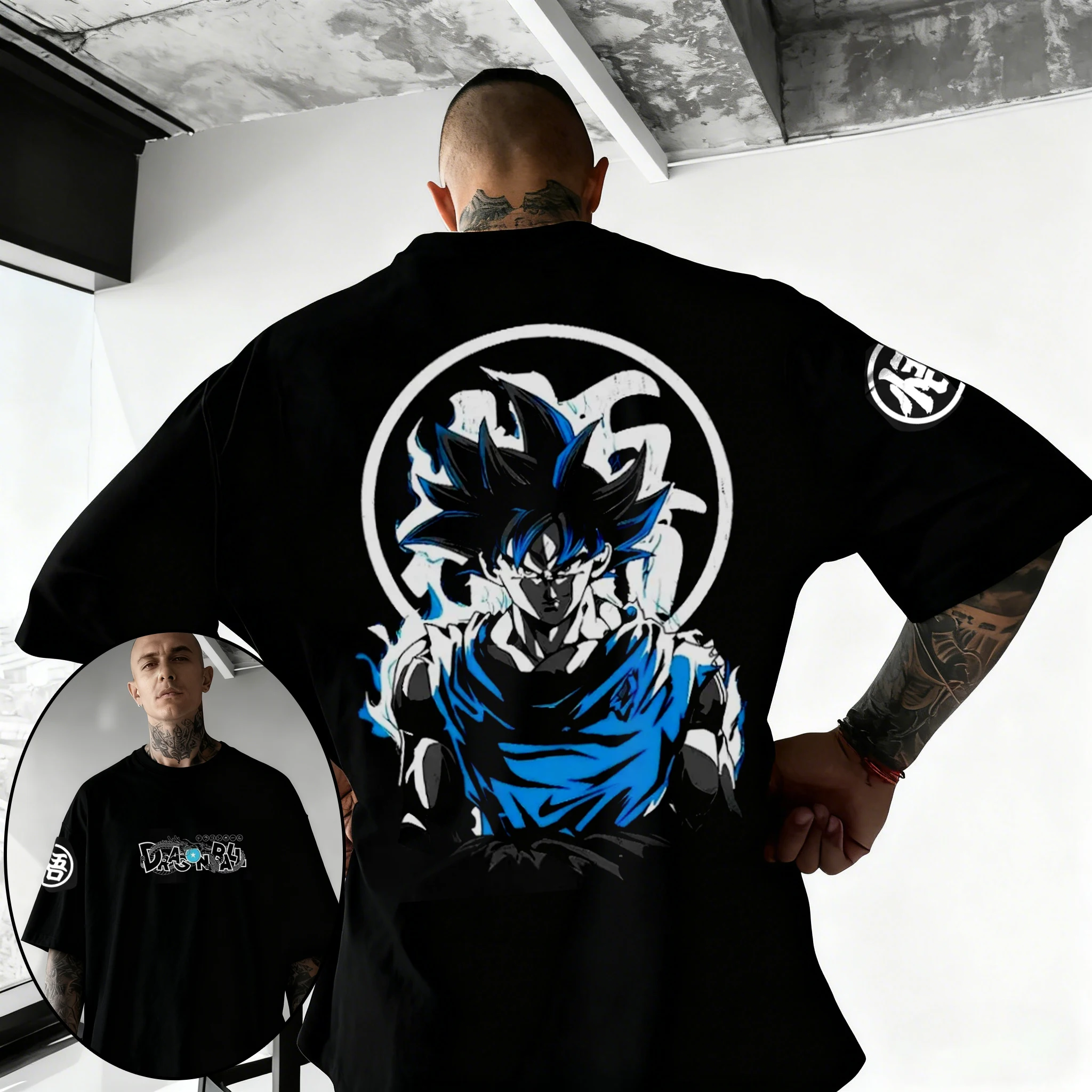 Camiseta con estampado de Anime japonés Dragon Ball para hombre Majin Buu, camiseta Harajuku de manga corta para niños, camiseta de Goku, ropa de verano