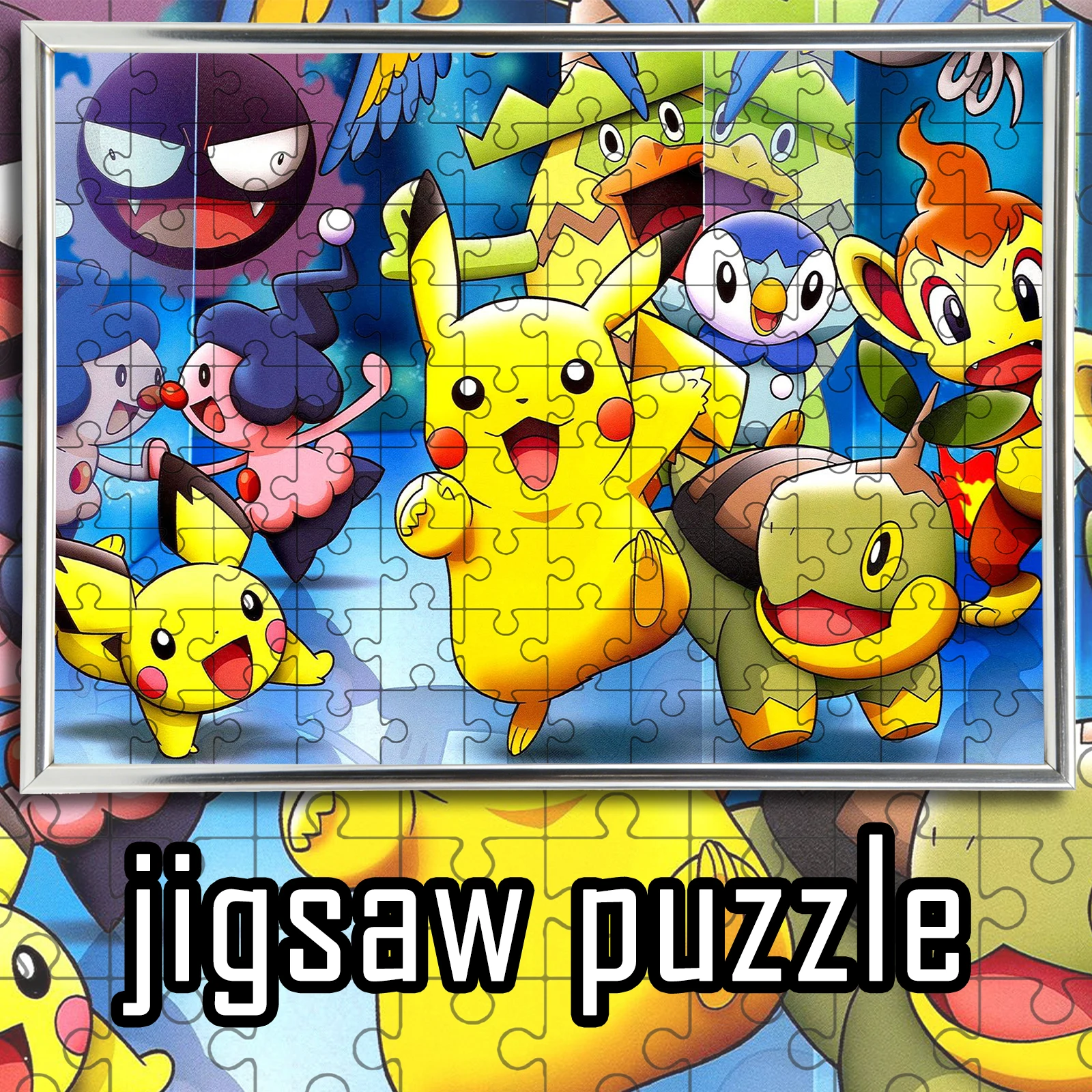 

Sinnoh Region Pokemon Group with Pikachu Cheerful Anime Wooden Jigsaw Puzzle 108/200/300/500/1000pcs Color Box
