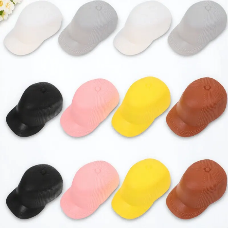 12Pcs Mini Peaked Caps Small Hats Decorative DIY Craft Photo Props Home Decoration Kids Safe Smooth Edges Small Hat