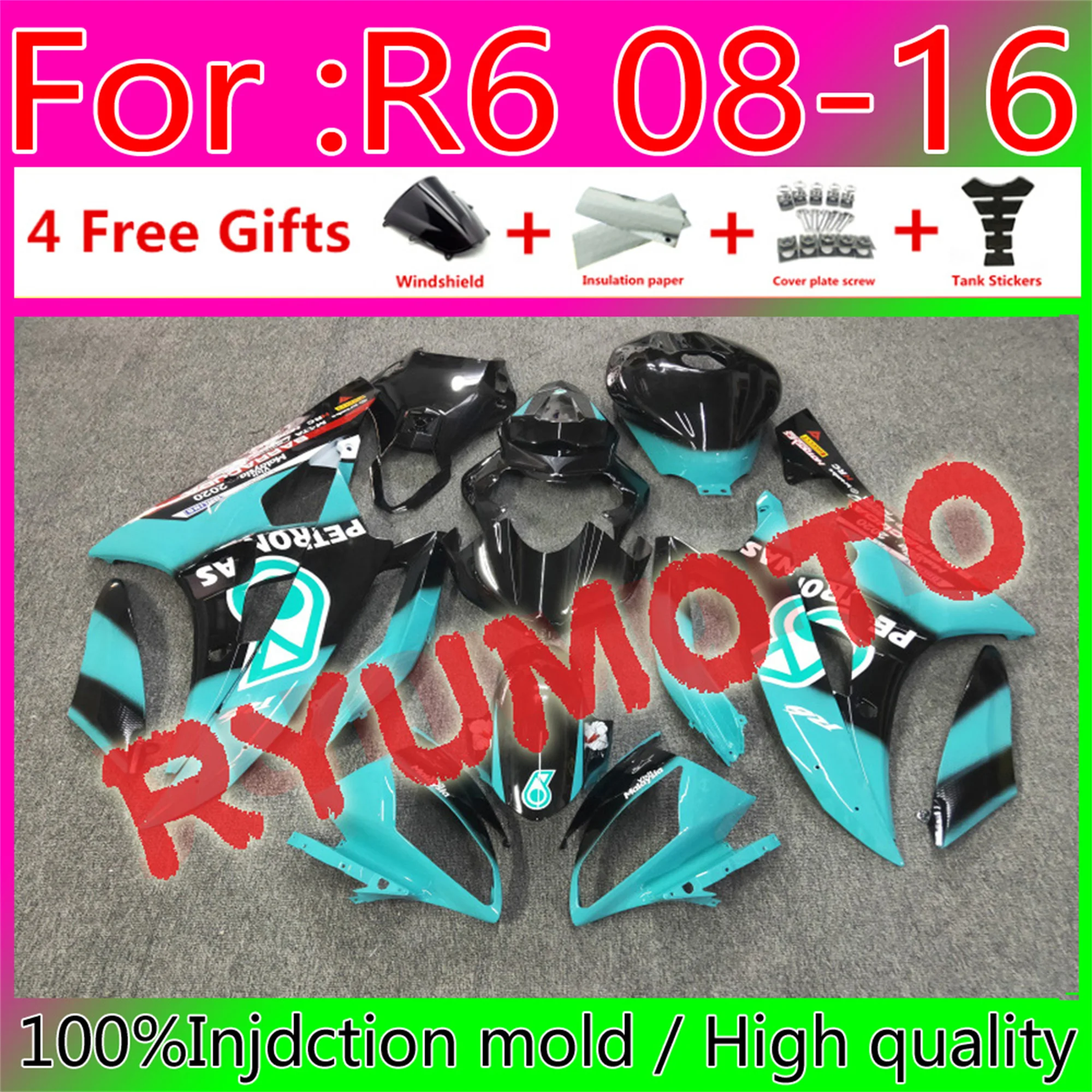 

Motorcycle Full Fairing Kits For Yamaha YZF R6 2008 2009 2011 YFZ-R6 08 09 10 11 12 13 15 16 ABS Fairings
