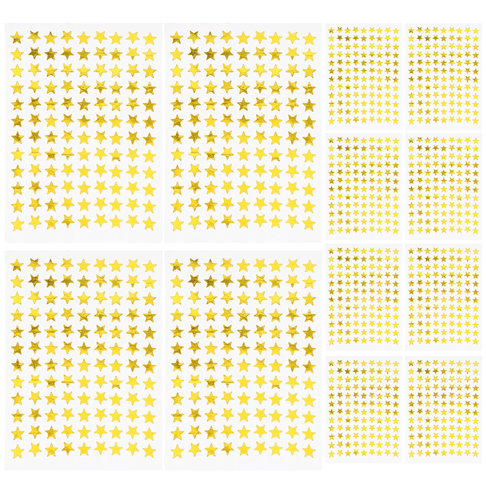100 hojas de pegatinas de estrellas doradas, pegatinas de recompensa de pentagrama para pupila, calcomanías autoadhesivas extraíbles para aula, maestro de guardería