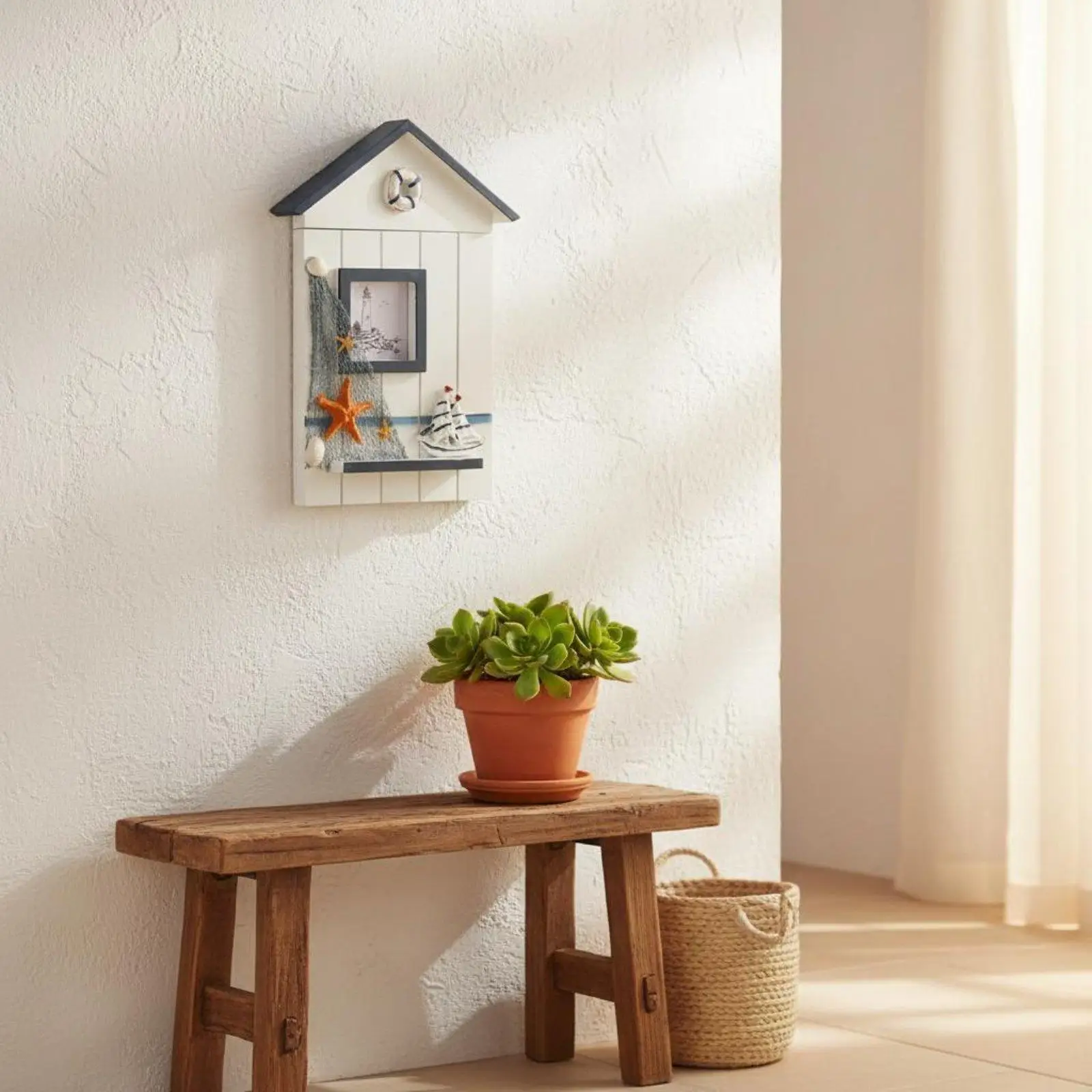 House Shaped key storage box Rustic Finish Wall Mounted key storage box Space
