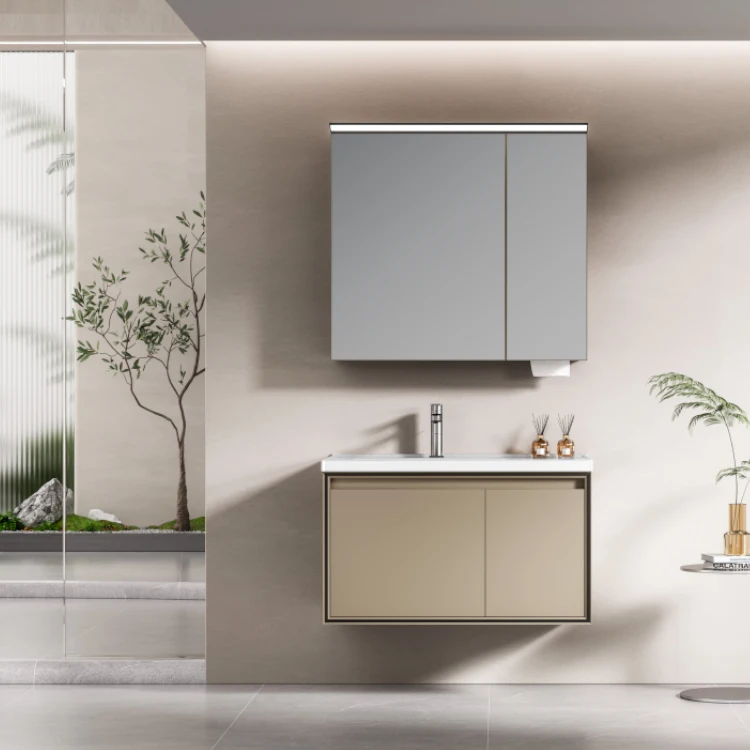 Customizable Ceramic Sink, Stainless Steel Waterproof Cabinet, Smart Mirror Cabinet, Eco-friendly Bathroom Vanity Cabinet