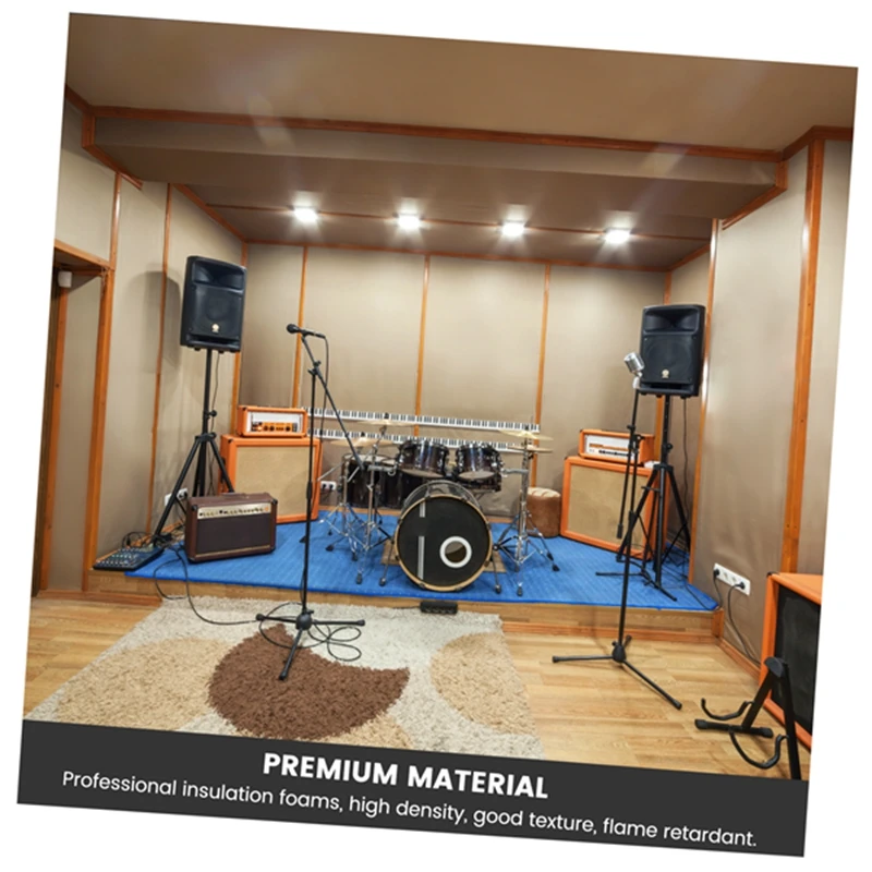 6Pcs Recording Studio Soundproofing Acoustic Panels Foam Thick Sponge Light Weight Absorption Acoustic New