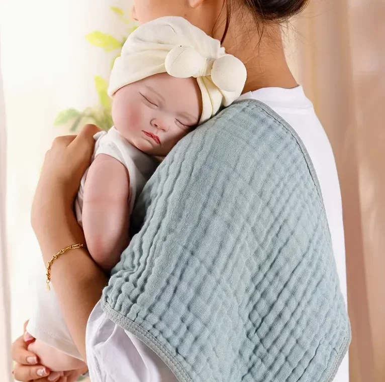 Детские муслиновые мочалки унисекс, набор тканей для стирки из 100% хлопка для лица и тела, удобные и мягкие для новорожденных, детей и девочек