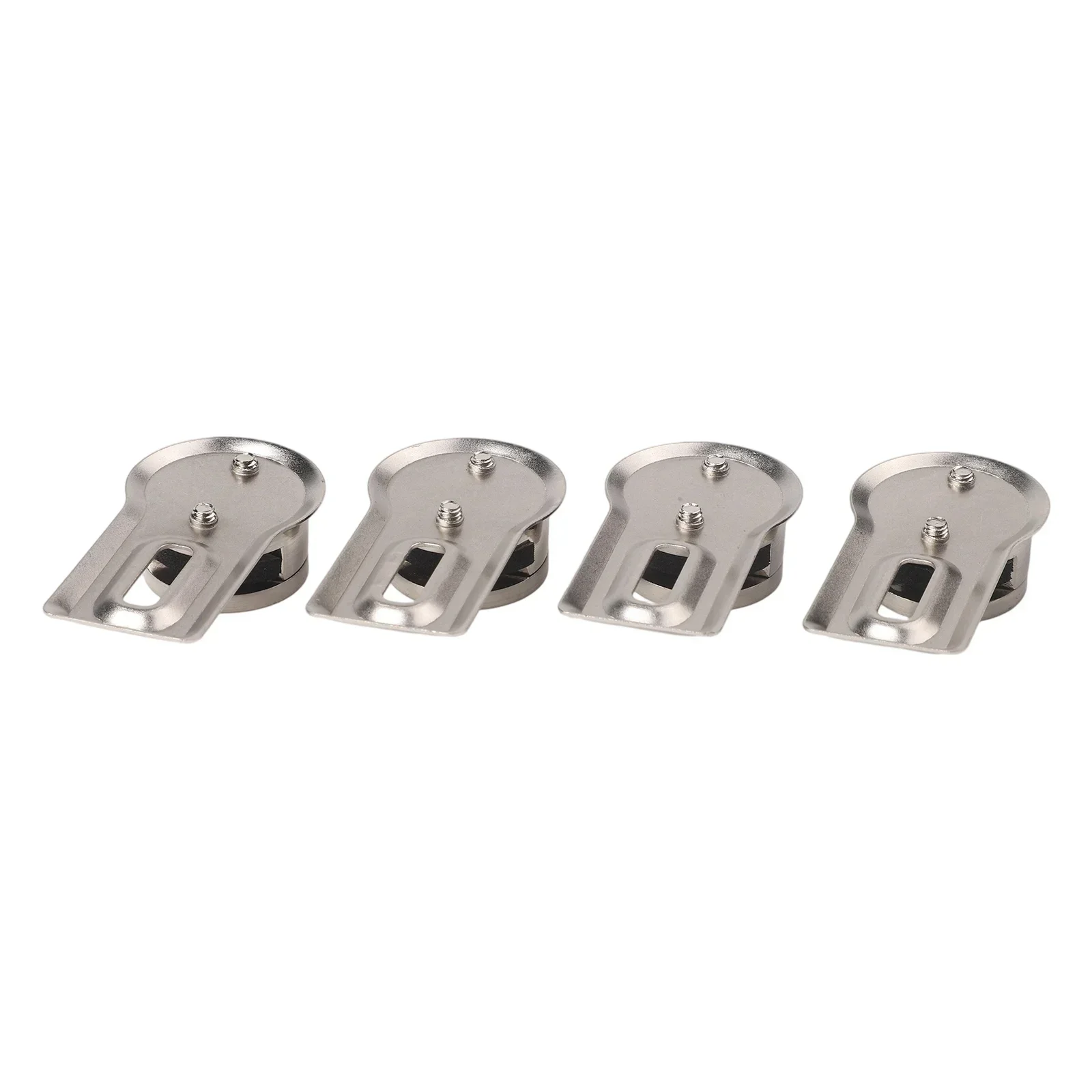 4 Pieces Glass Clamp Mirror Holder for Heavy Glass Pictures and Acrylic Glass Panels Zinc Alloy Construction with Rubber Inserts