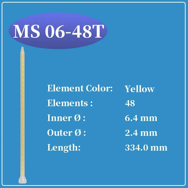 

Смеситель MS 06-48T двухкомпонентный статический миксер 100шт.