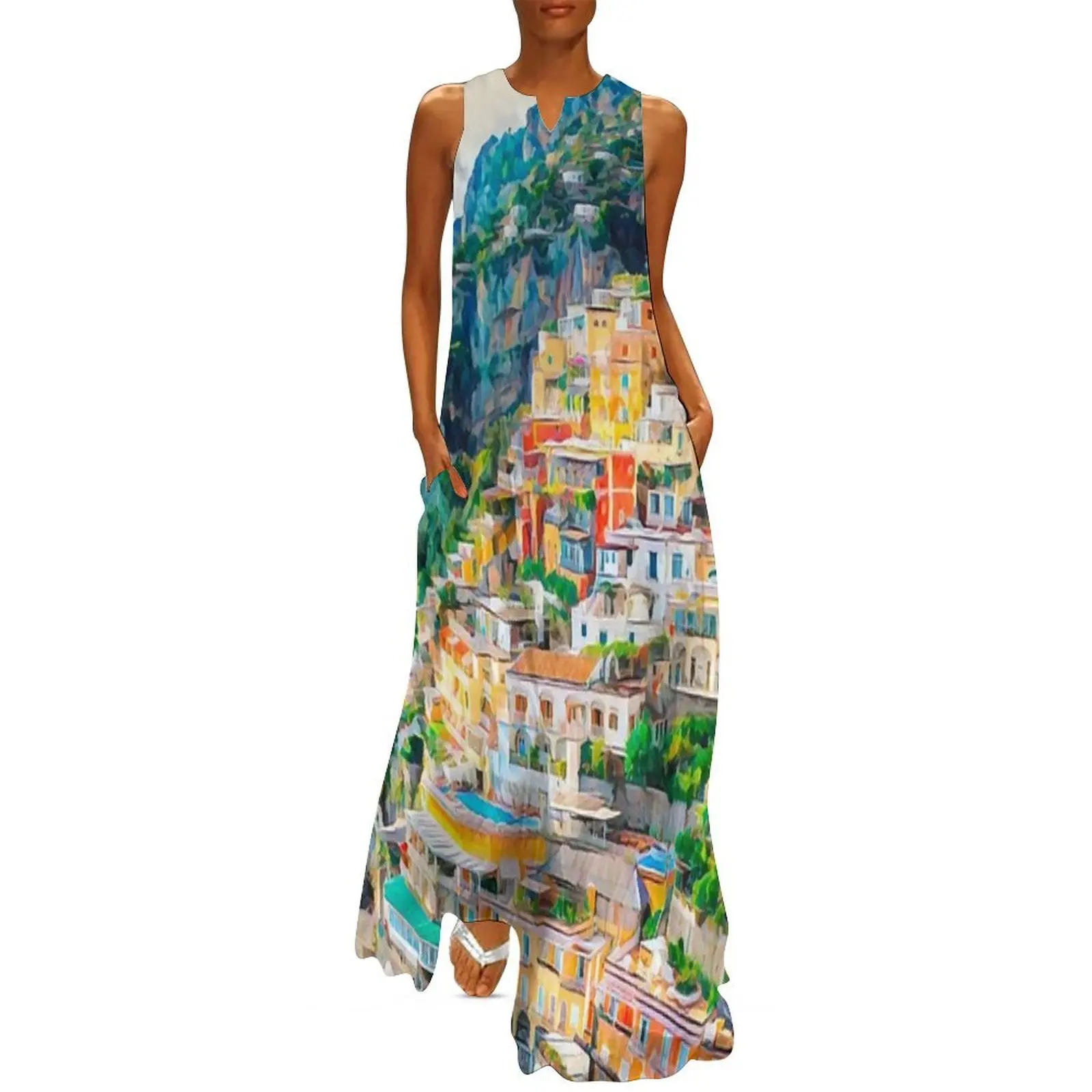 

Amalfi Coast Long Dress dress for woman luxury evening dress woman for wedding Female