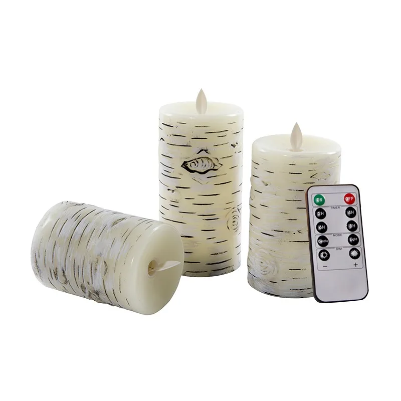 Flameless Candles Set of 3 ,D 3\