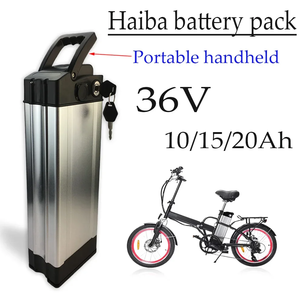 HaiBa Electric Bicycle Battery 36V 15Ah 15000mAh Li-ion Rechargeable Battery Pack Long Life with Original Charger