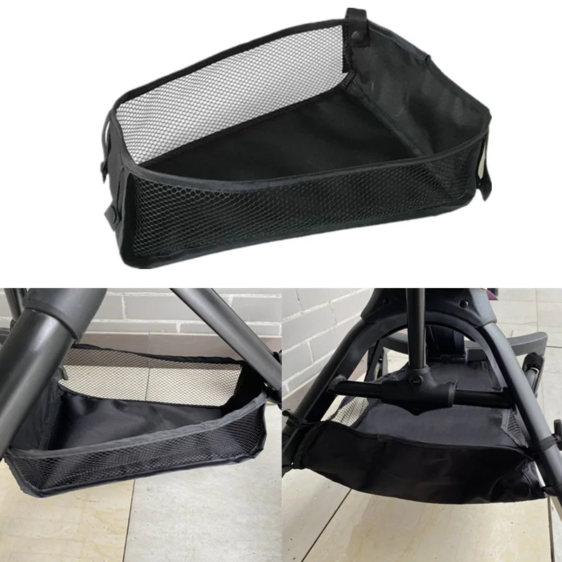 Portable Baby Stroller Storage Bag Newborn Pram Bottom Basket Kids Cart Carriage Hanging Basket Organizer Bag Accessories