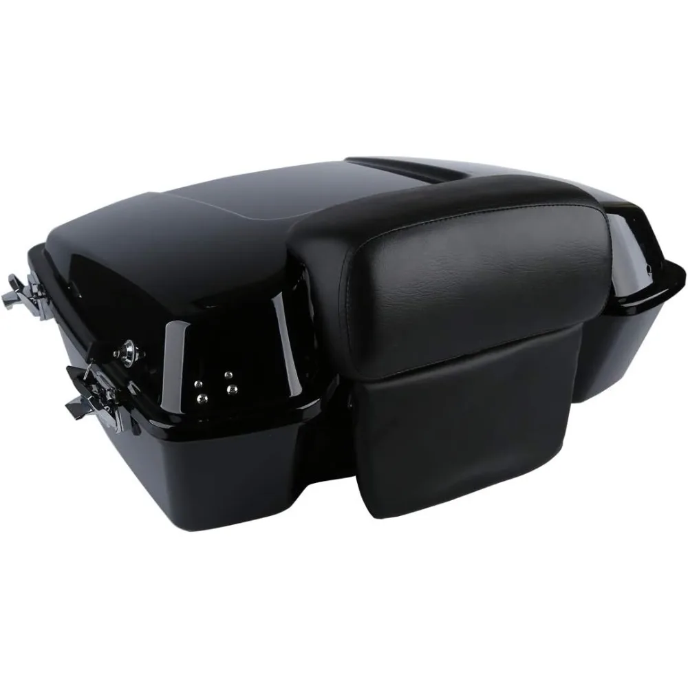 

Мотоциклетный багажник Vivid Black 5.5 Razor Pack со спинкой и защелкой, подходит для багажника Street Glide Touring Road King