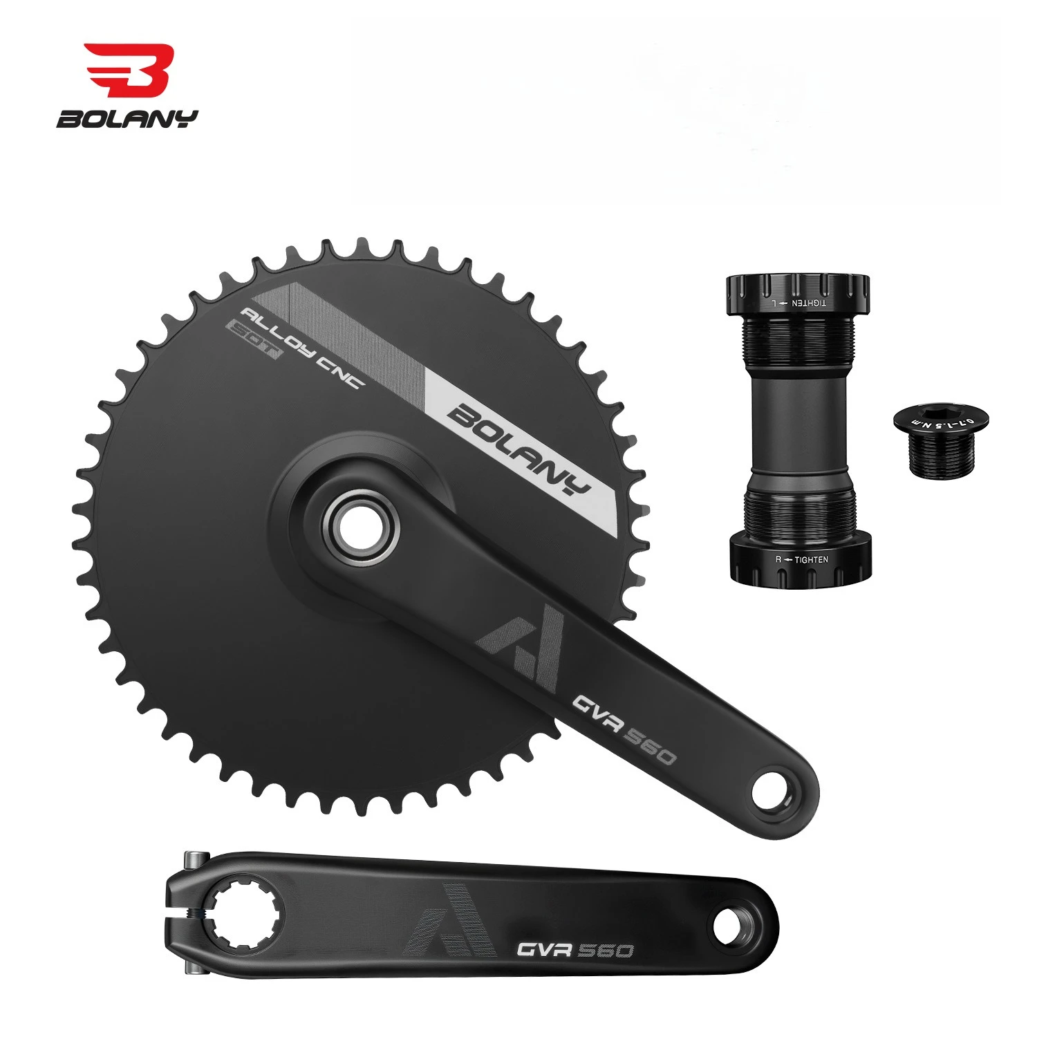 BOLANY Rennrad-Kurbelgarnitur 50T Hollowtech 9-12S Narrow Wide Kettenblatt Aero Fahrrad-Zubehör MTB Gravel Bike Komponenten – Detail 1