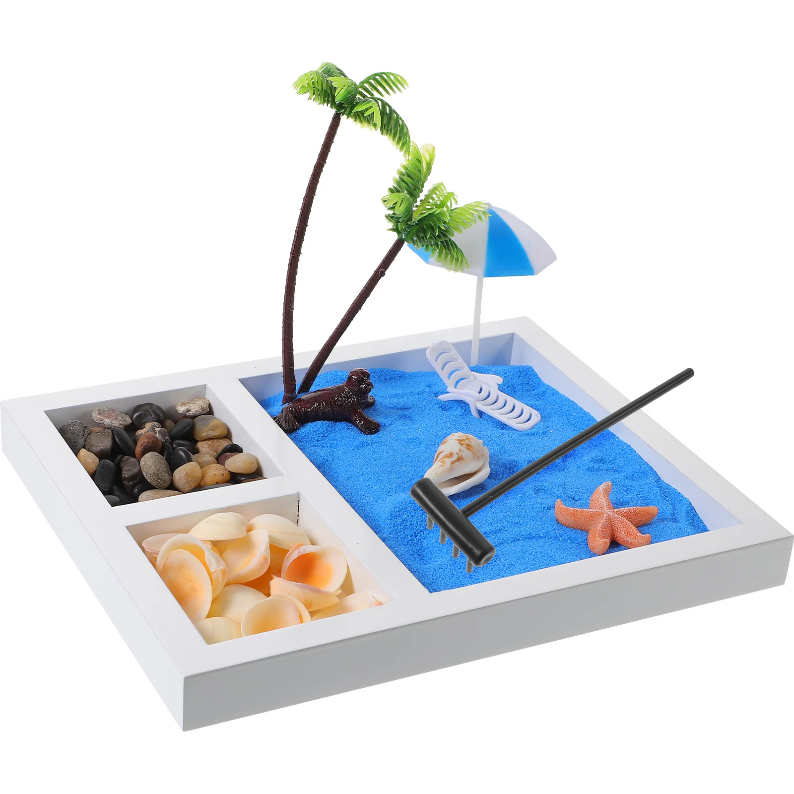 

Japanese Desktop Zen Table 21.5 17.5 2.5cm Micro L scape Home Decor S box Mini Garden Kit Desk Art nament S Box