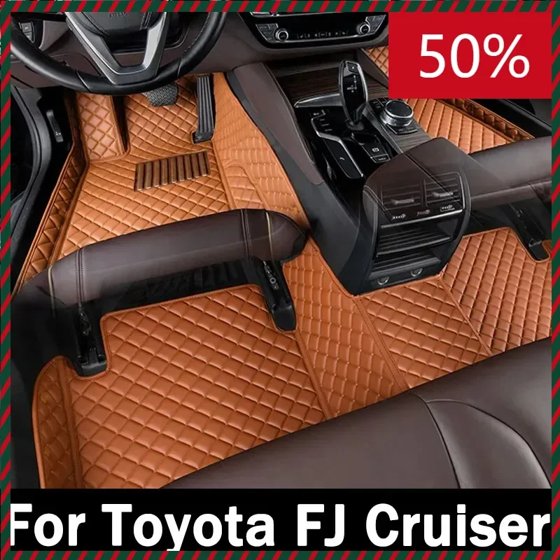 Car Mats For Toyota FJ Cruiser XJ10 2007~2022 Auto Durable Carpet Rugs Leather Mat Waterproof Floor Pad Full Set Car Accessories