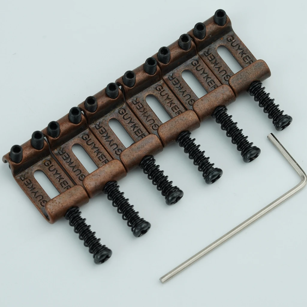 مجموعة واحدة (6/قطع) جيتار كهربائي عتيق جسر سرج جسر جيتار كهربائي ريترو مازي، متوفر بأربعة ألوان، 10.8 ملم #5