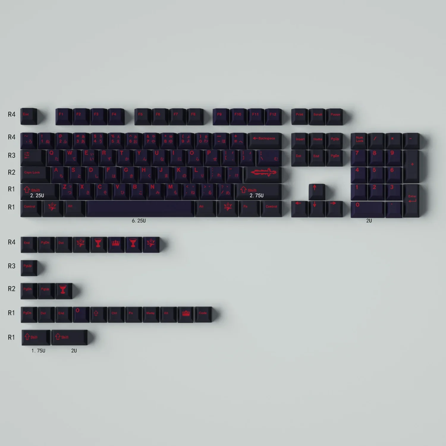 

Keycap Deep Purple Full Set Original Height PBT Sublimation Mechanical Keyboard Cap 64/75/87/98