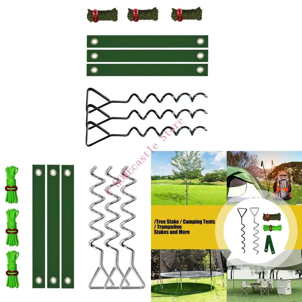 63HF Coiled Ground Stakes Heavy Duty for Quick Support of Garden Structures and Outdoor Equipment Secure