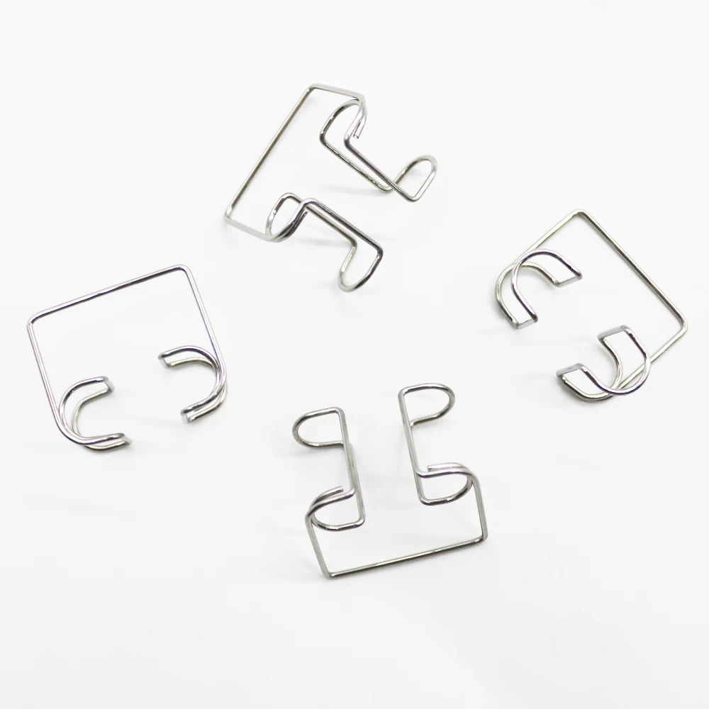 Azdent Dental Cotton Roll Holder Clip Orthodontic Stainless Steel Tool Clinic Ortho Lab Supplies Cotton Holde1Box 4Pcs
