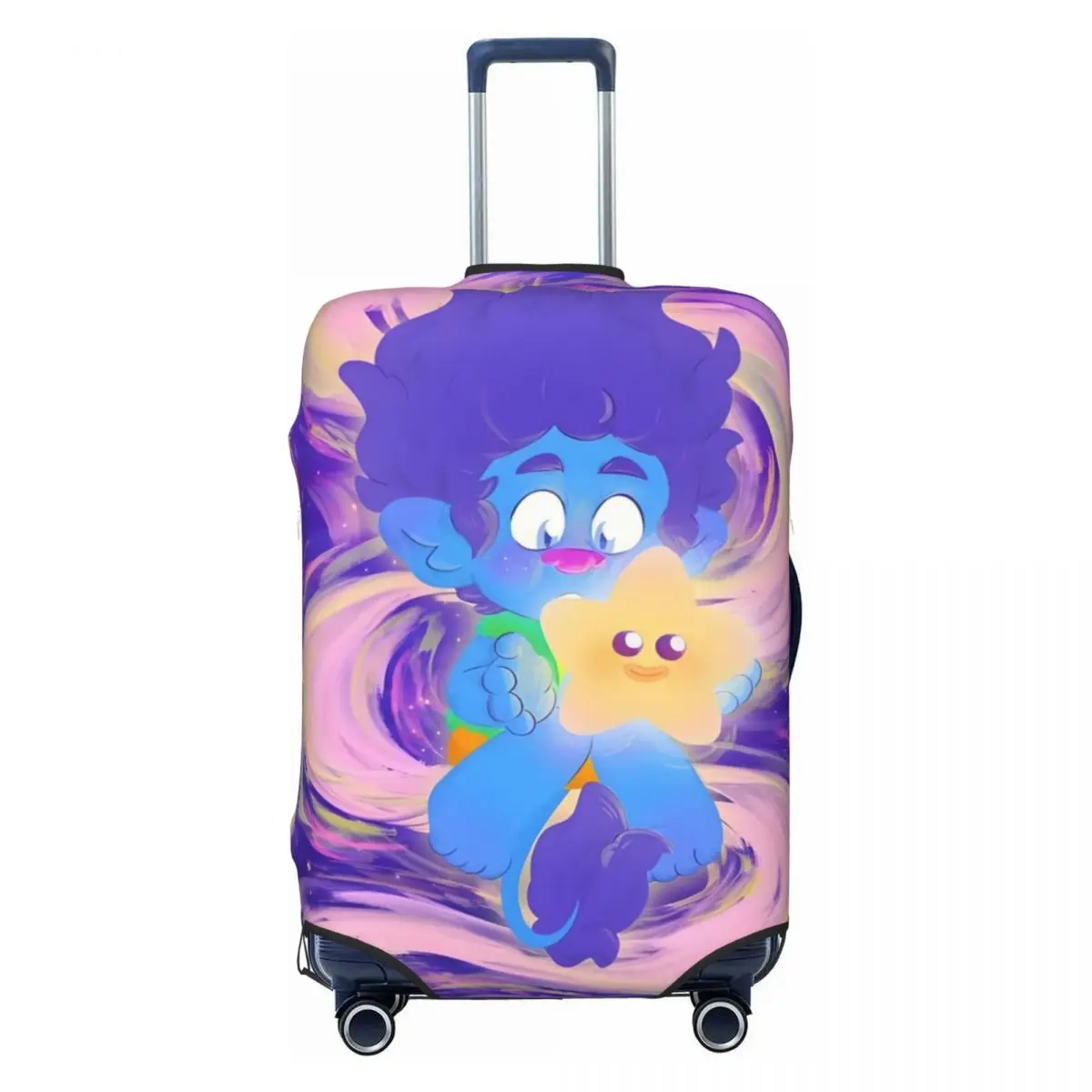 

Custom Trolls Wallpaper Cartoon Suitcase Cover Elastic Luggage Covers Protector for 18-32 inch