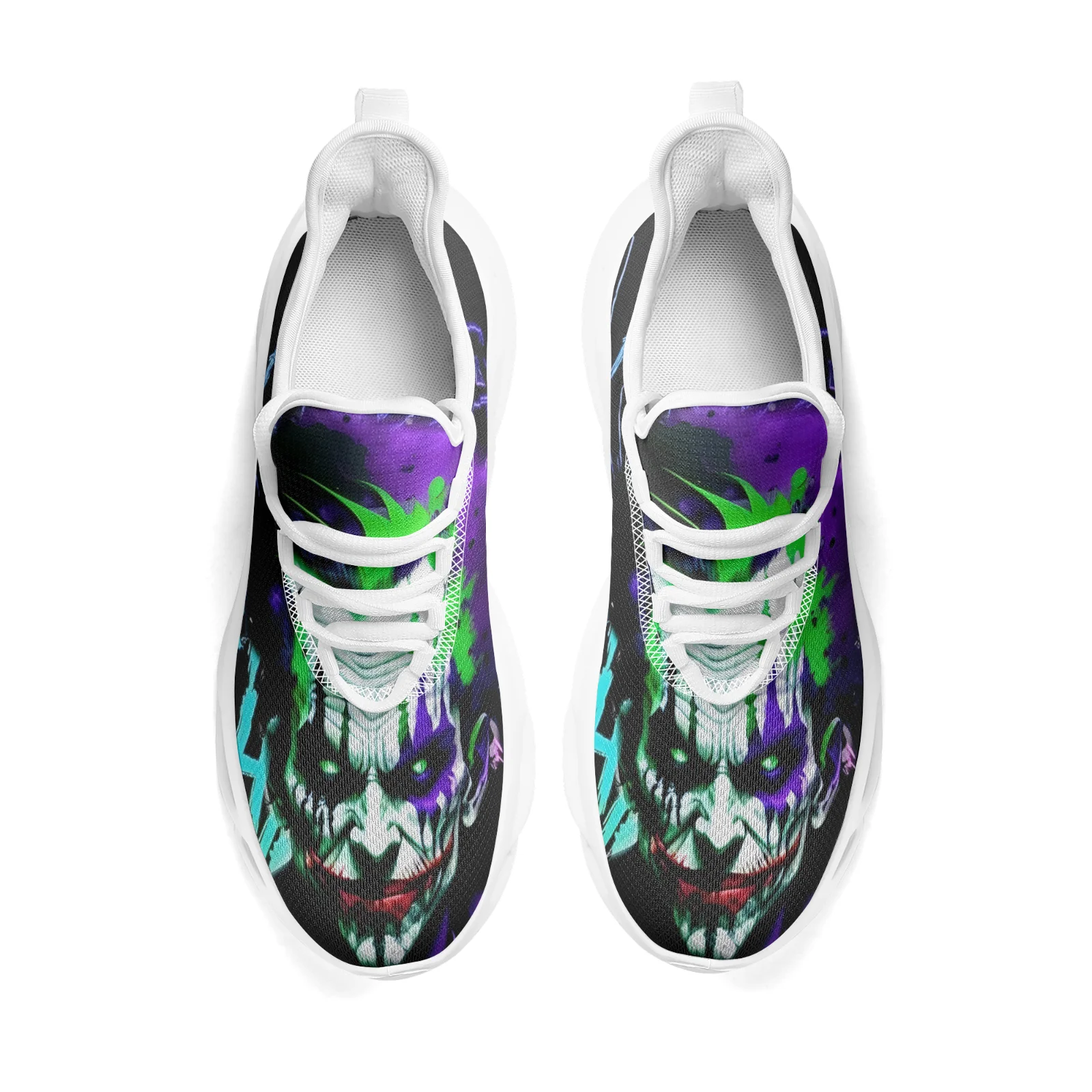 Engraçado coringa imprime tênis casuais para mulheres homens calçados de malha adolescente esportes correndo sapatos caminhada leve