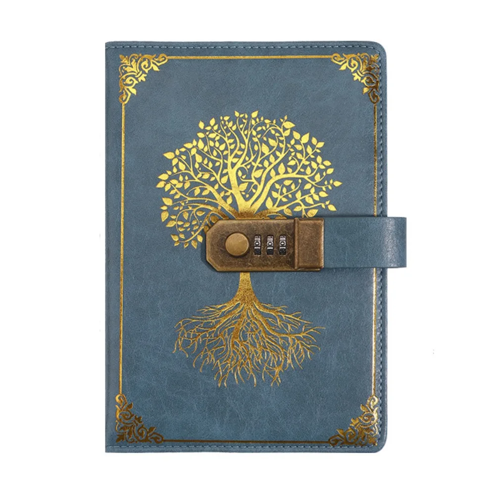 

Stationery Password Notebook Diary Book Protecting Secrets A5 Notebook with Lock Smooth Stain Resistant Travelers Journal