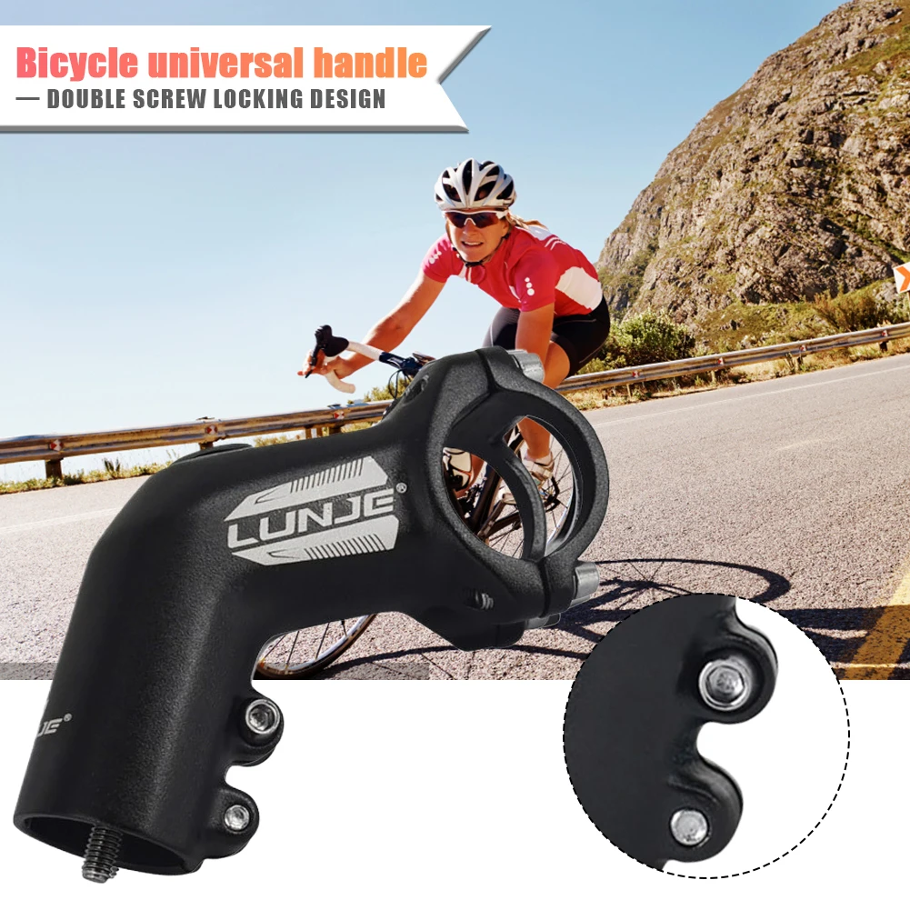 

Bicycle Handlebar Stem 35 Degree Bike Front Fork Stem Adapter Aluminum Alloy Easy Installation Mountain Bicycle Accessories