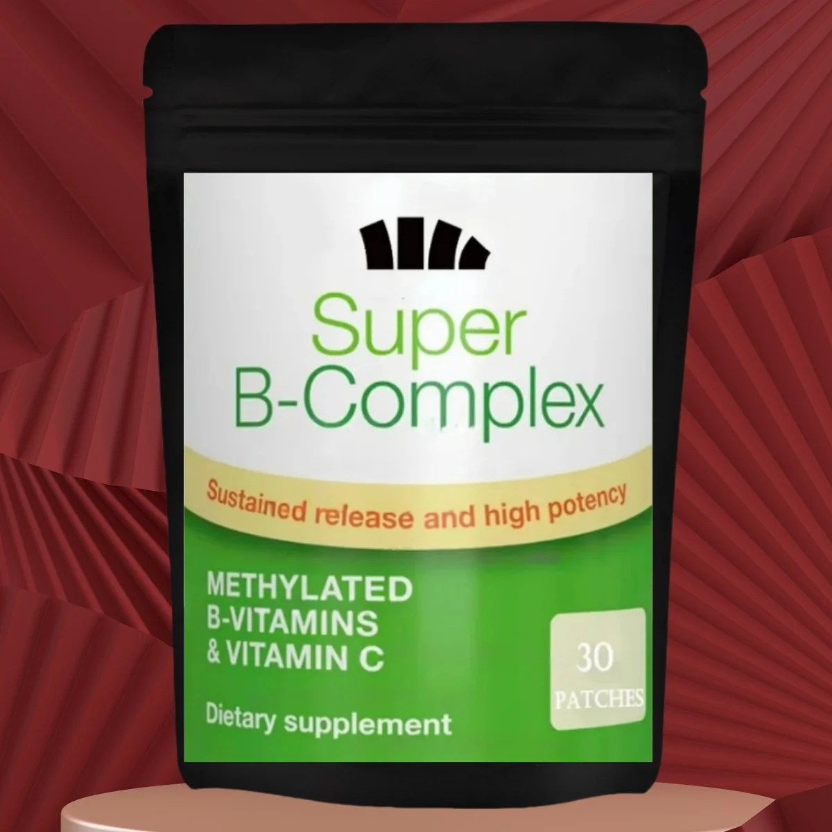 30 رقعًا من الفيتامينات الميثيلية B المعقدة من سوبر بي لدعم الطاقة والمزاج وصحة المناعة #1