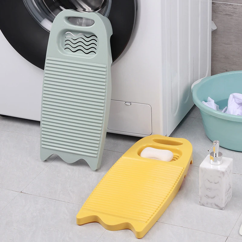 

Durable Hand Wash Plastics Washboard Large Size Non-Slip Laundry Board With Soap Trough Household Clothes Cleaning Tool