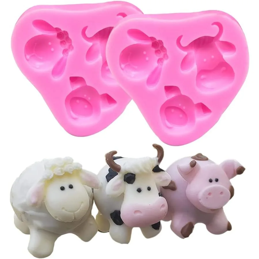 

Милые милые фермерские животные голова корова овца свинья подарок силиконовые формы для торта помадка бисквит Ces мыло сахарный пудинг шоколад ха