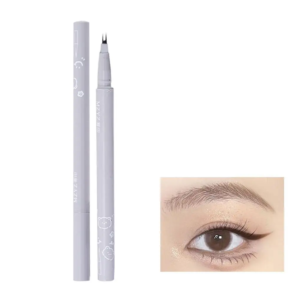 1 Stuks Waterdichte Vloeibare Eyeliner Snel Drogen Niet Bloeien Potlood Cosmetische Vloeistof Lange Oog Blijvende Voering Eyeliner Natuurlijke Pen T Y7v7