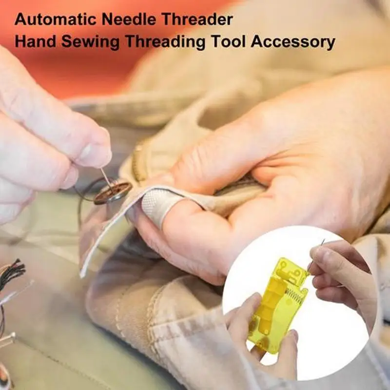 1Pc Auto Needle Threader Diy Hand Sewing Threader Quick Needle Introducer Automatic Thread Device Lead Wire Household Tools