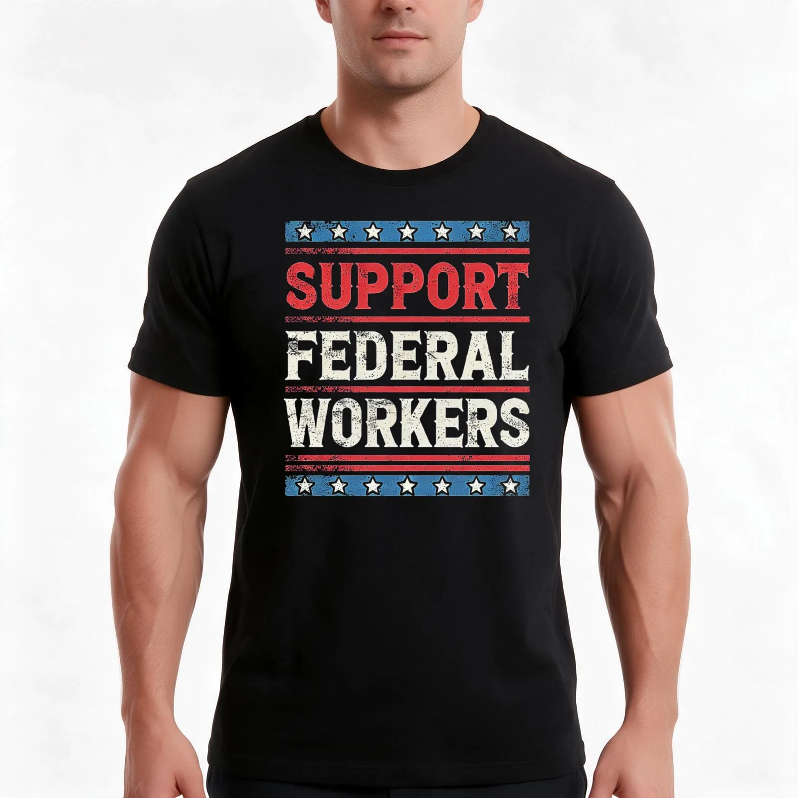 Support Federal Workers Protect Defend Employees Jobs T-Shirt Summer Casual Cotton Tee Oversized Streetwear Tops 100% Cotton