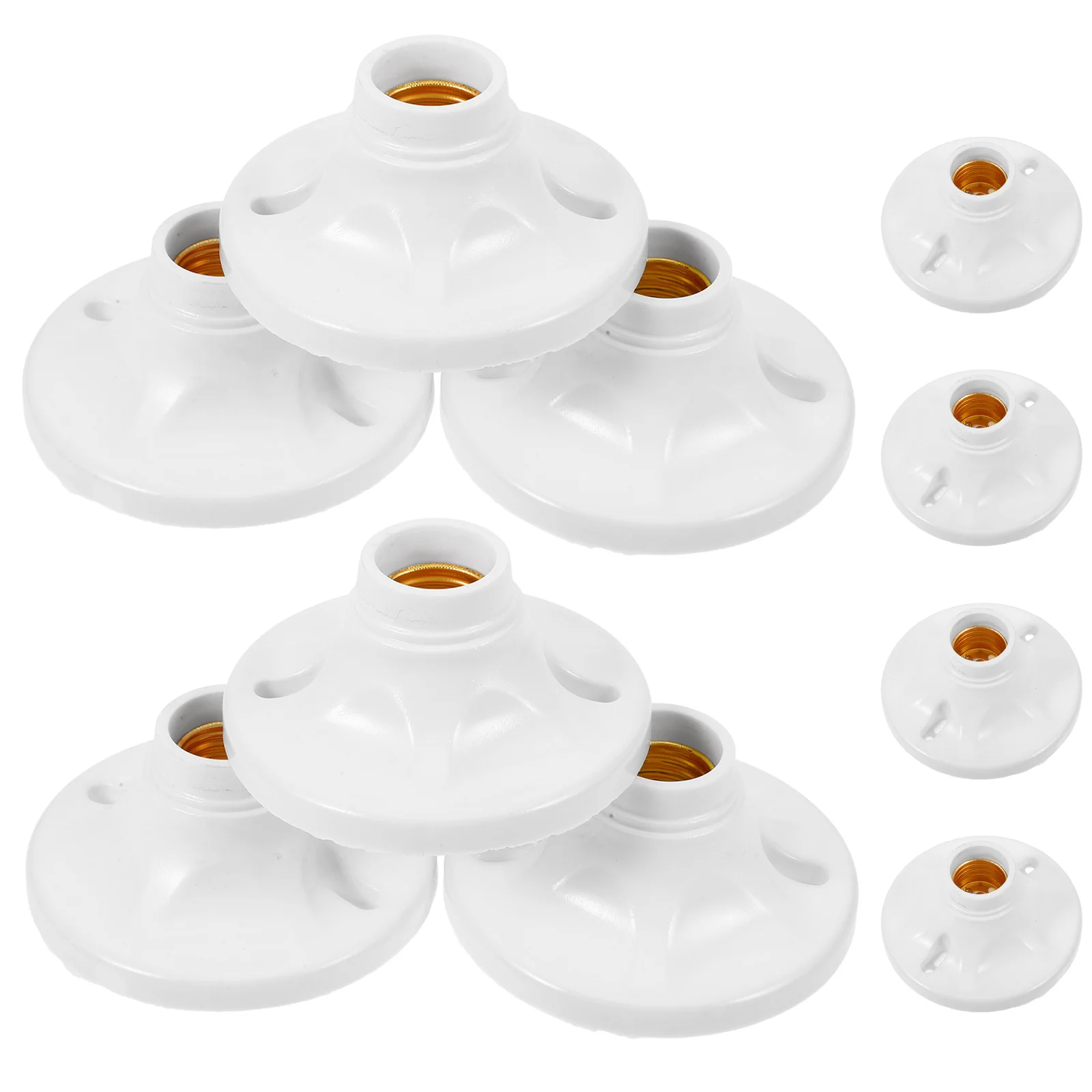 

10Pcs Hexagon Pendant Light Socket Holder E27 Lamp Base Fixture DIY Lighting Replacement Lamp Holder for Home Office Restaurant